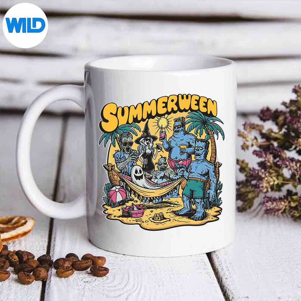 HappySummerweenSummerHalloweenHolidayBeachVibesSpookymug