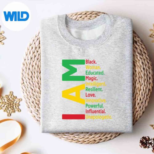 I Am Black Woman Educated Melanin Juneteenth Freedom Day SVG PNG Digital Download 4 IAmBlackWomanEducatedMelaninJuneteenthFreedomDaysweater