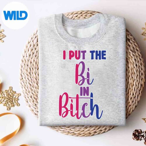 I Put The Bi In Bitch Bisexual Pride Flag Quote Design for Cricut 4 IPutTheBiInBitchBisexualPrideFlagQuotesweater