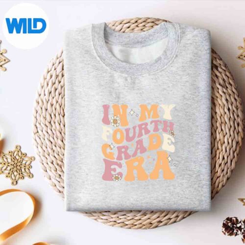 In My Fourth Grade Era Back To School Grade SVG PNG Cut File 4 InMyFourthGradeEraBackToSchoolGradesweater