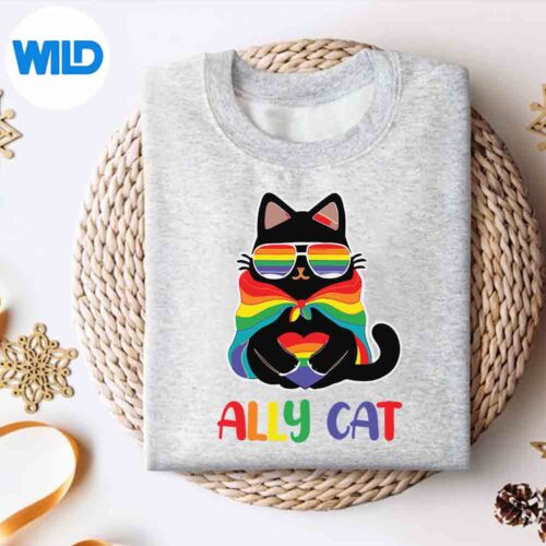 Lgbt Ally Cat Be Kind Gay Rainbow Heart Lgbtq Flag Gay Pride SVG Cut File 4 LgbtAllyCatBeKindGayRainbowHeartLgbtqFlagGayPridesweater