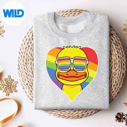Lgbt Rainbow Duck Gay Pride Lgbt Heart Animal SVG PNG 4 LgbtRainbowDuckGayPrideLgbtHeartAnimalsweater