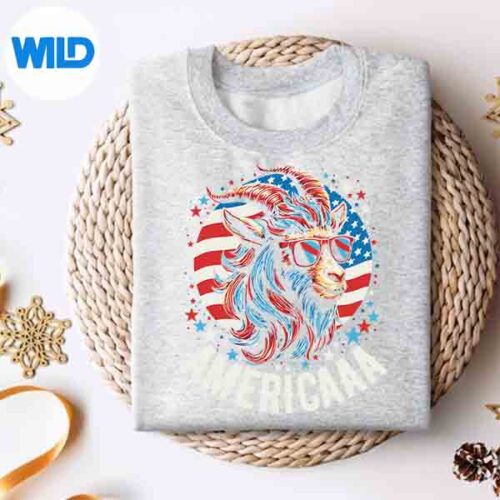 PatrioticGoat4thOfJulyGoatAmericaaasweater