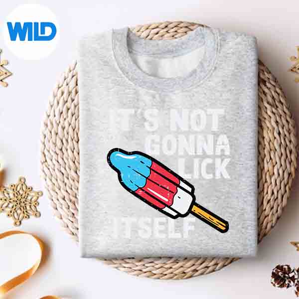 Alternative view of Popsicle Not Gonna Lick Itself 4th July Patriotic SVG PNG Digital Design
