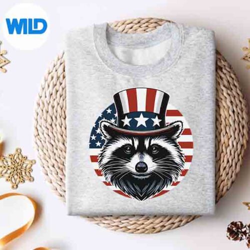 Raccoon Patriotic America 4th Of July Trash Panda Usa Flag Design for Cricut 4 RaccoonPatrioticAmerica4thOfJulyTrashPandaUsaFlagsweater