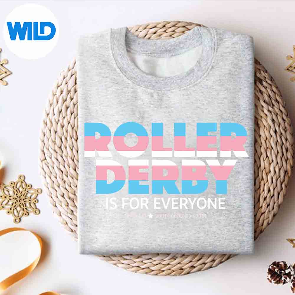 Alternative view of Roller Derby Transgender Pride Flag SVG PNG Digital Download