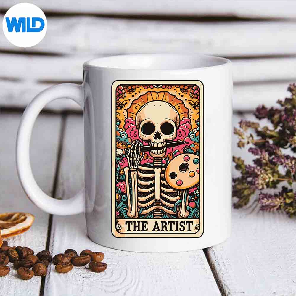 TheArtistTarotCardPaintingSkeletonArtmug