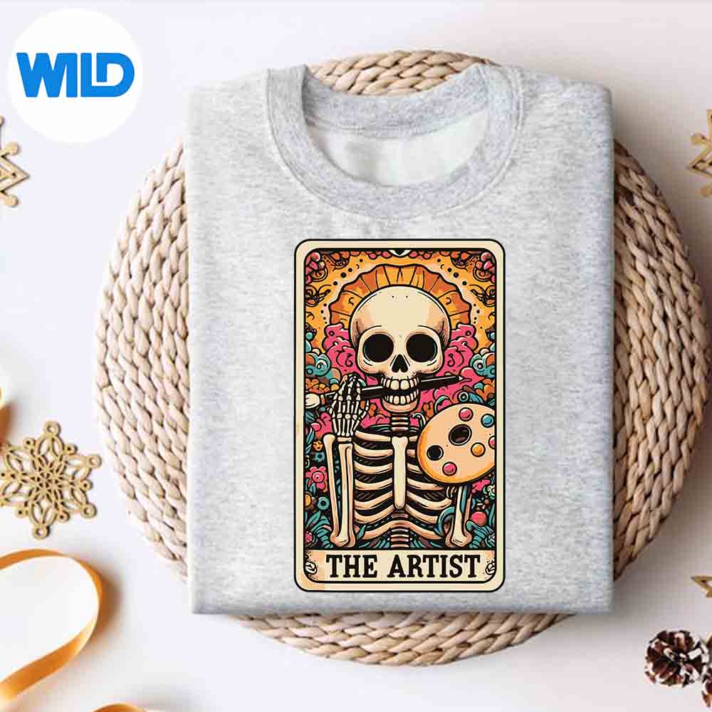 The Artist Tarot Card Painting Skeleton Art Cut File 2 The Artist Tarot Card Painting Skeleton Art Cut File - Image 2