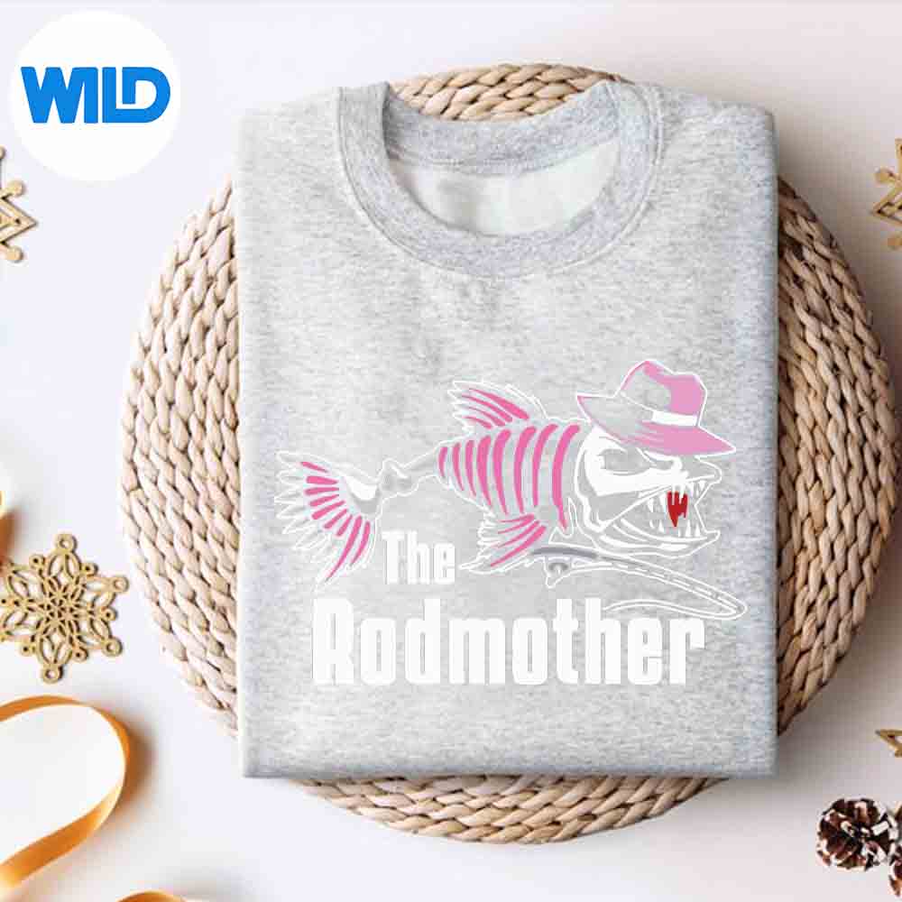 The Rodmother Fishing Mom Vintage Silhouette SVG PNG Cut File 2 The Rodmother Fishing Mom Vintage Silhouette SVG PNG Cut File - Image 2