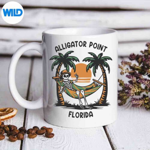 Vintage Alligator Point Florida Palms Fl Sunset Design for Cricut