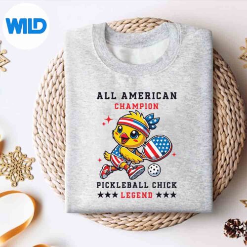 AllAmericanPickleballChickLegendChampion4thOfJulyRelaxSadsweater