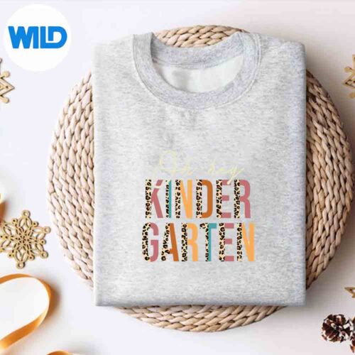 Back To School Students Teacher Leopard Hey Kindergarten Vector Design 4 BackToSchoolStudentsTeacherLeopardHeyKindergartensweater