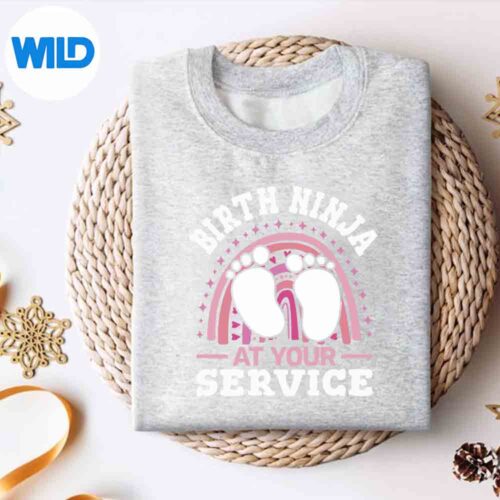 BirthNinjaAtYourServiceCuteMidwifeCuteForsweater