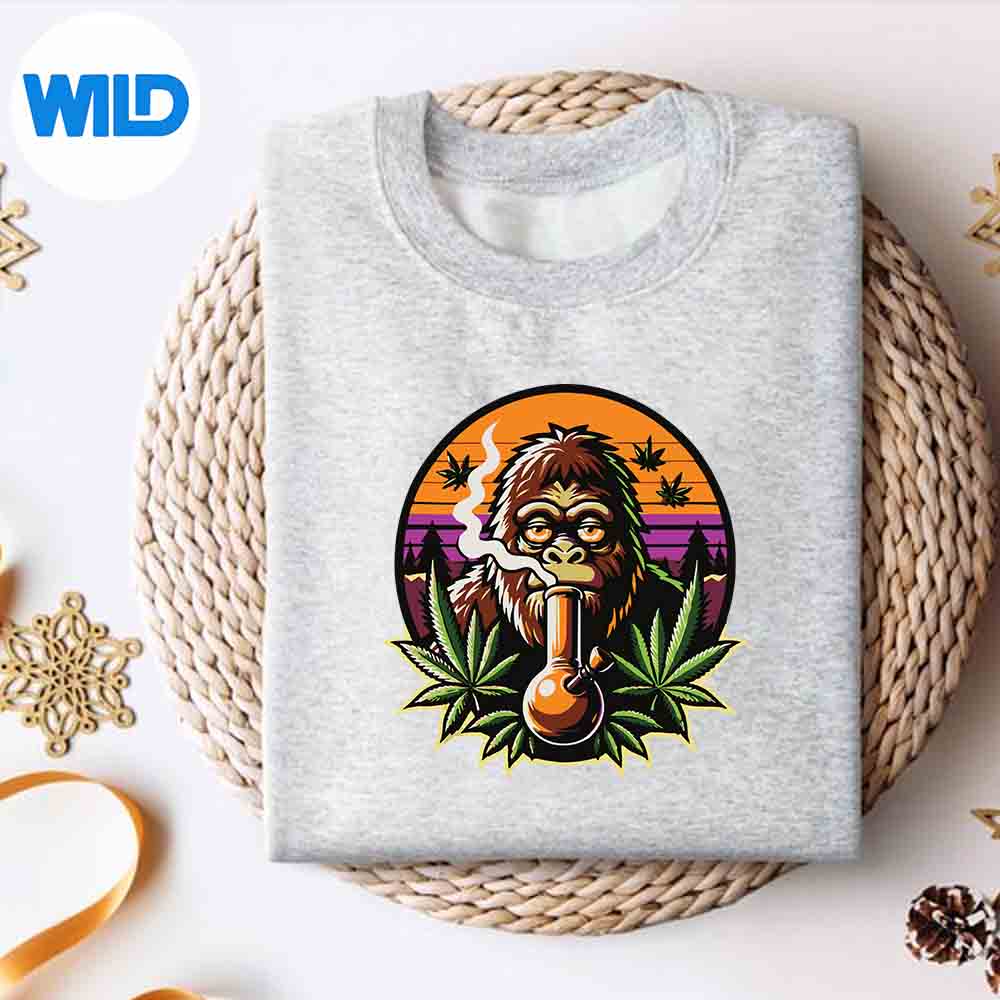 Chill Bigfoot Sunset Cannabis Marijuana Hemp Weed Leaf SVG Cut File 2 Chill Bigfoot Sunset Cannabis Marijuana Hemp Weed Leaf SVG Cut File - Image 2