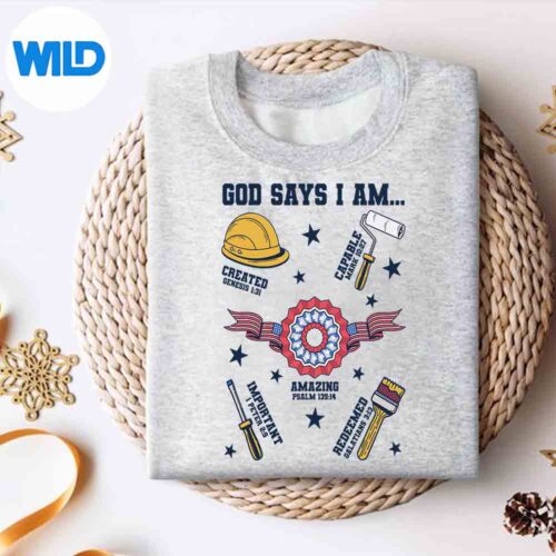 God Says I Am Labor Day Lover Christian SVG PNG Cut File 4 GodSaysIAmLaborDayLoverChristiansweater