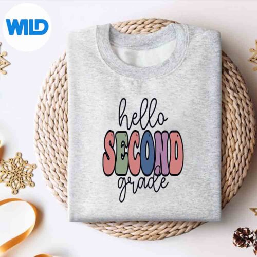Hello Second Grade Team Grade Back To School SVG PNG Download 4 HelloSecondGradeTeamGradeBackToSchoolsweater