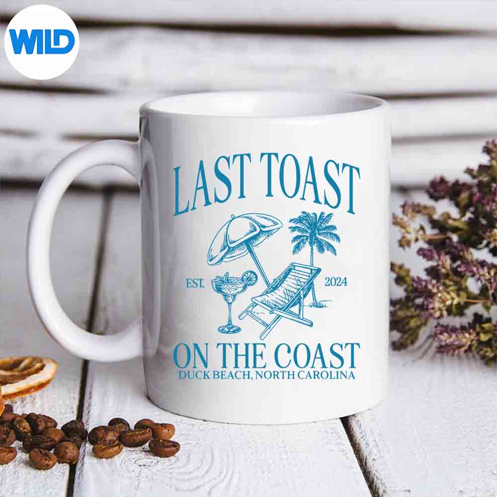 Last Toast On The Coast Beach Bachelorette Party Bride Vector Design