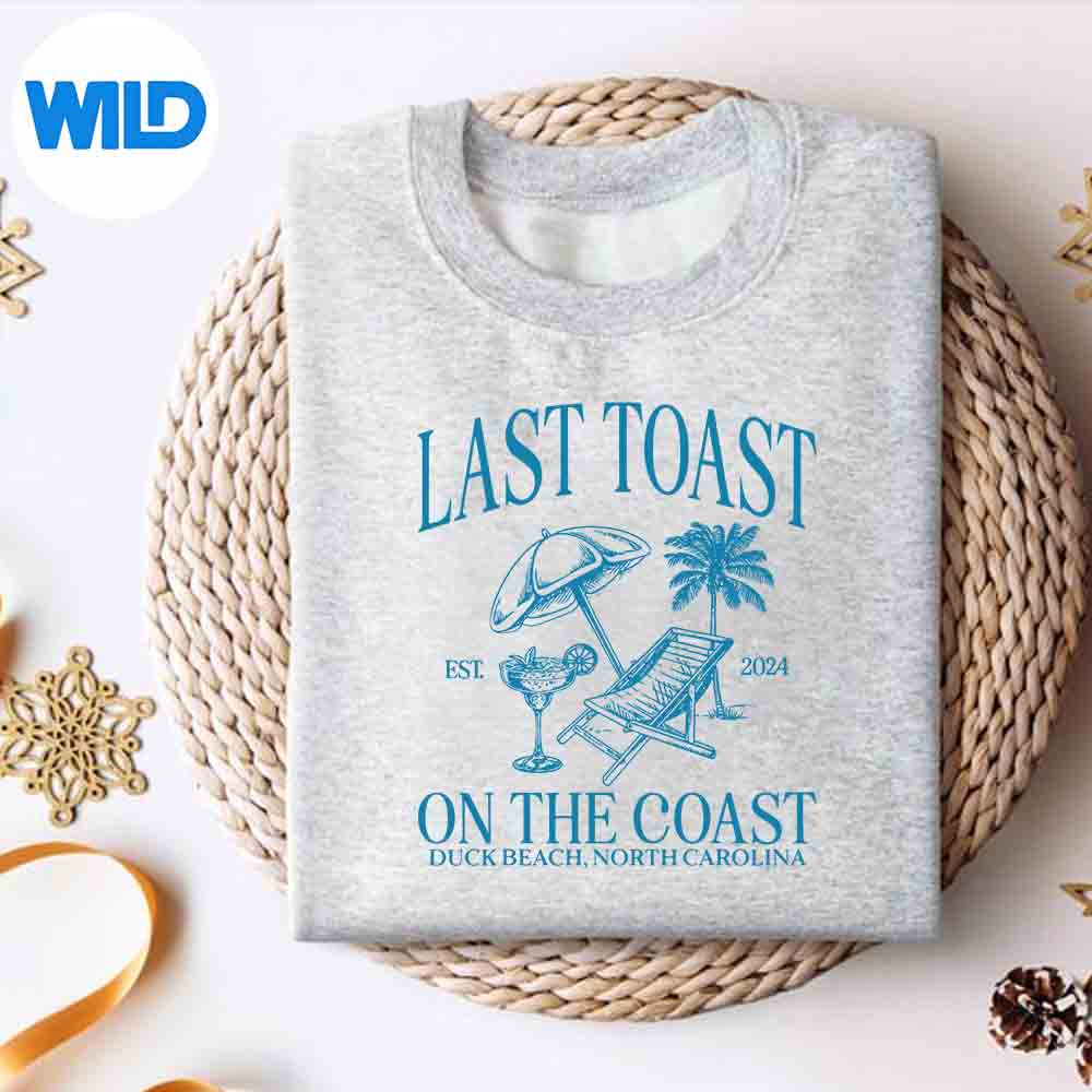 Alternative view of Last Toast On The Coast Beach Bachelorette Party Bride Vector Design