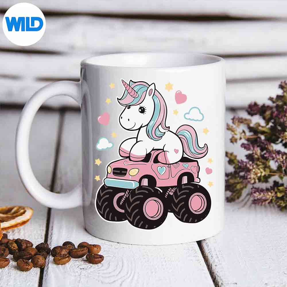 MonsterTruckUnicornPartyGirlMonsterTruckmug