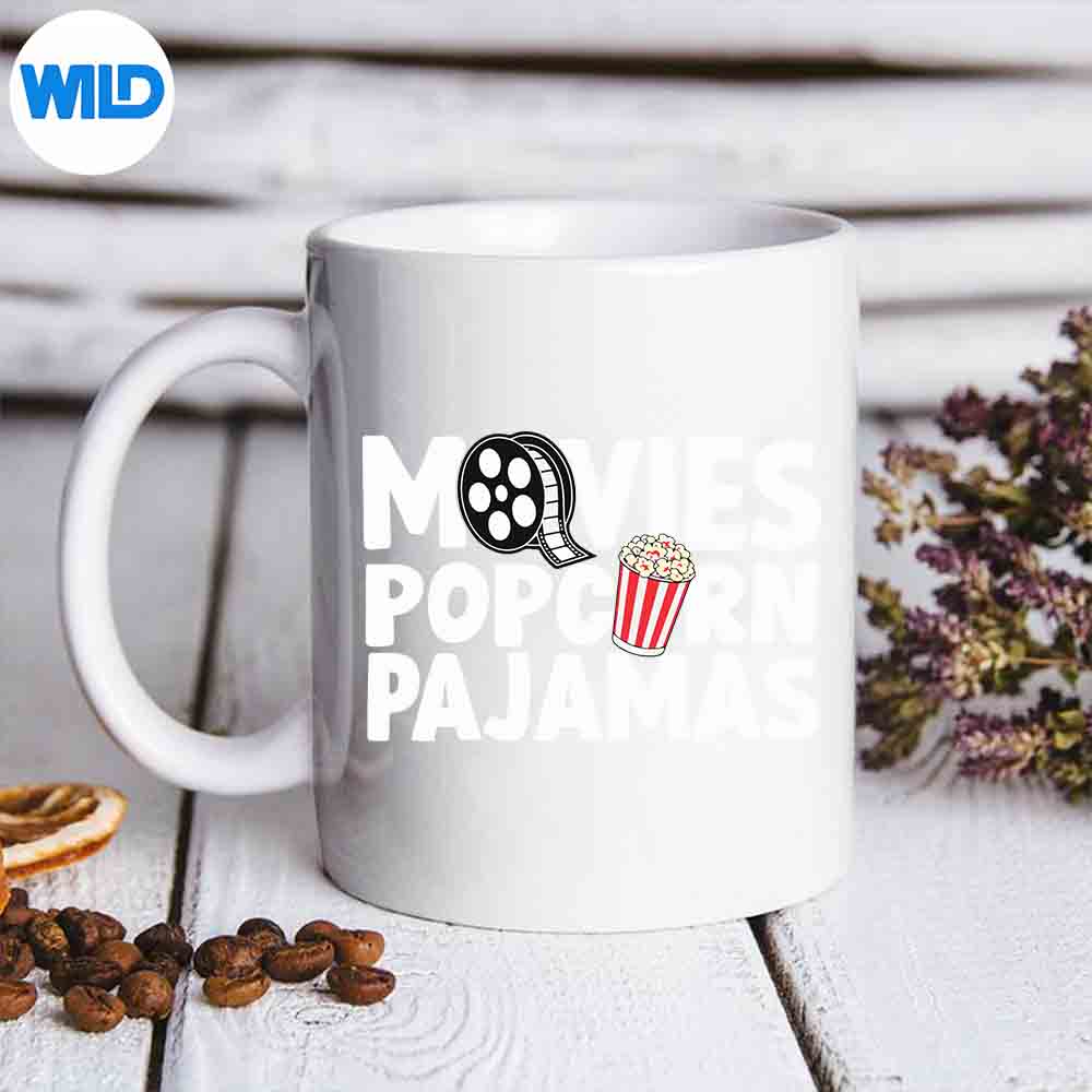 Movies Popcorn And Pajamas Popcorn Movie Night SVG PNG 7 MoviesPopcornAndPajamasPopcornMovieNightmug