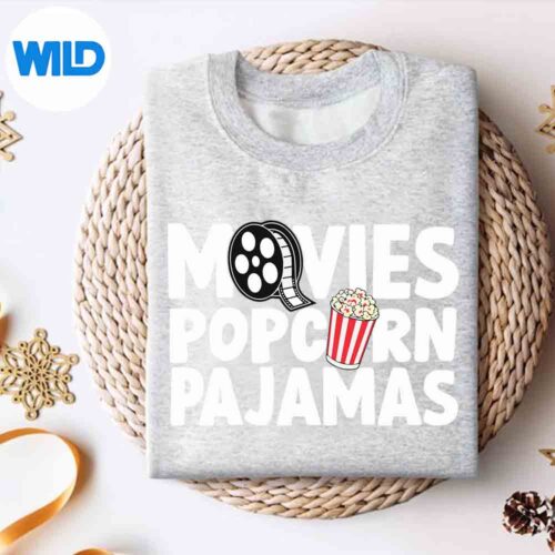 MoviesPopcornAndPajamasPopcornMovieNightsweater