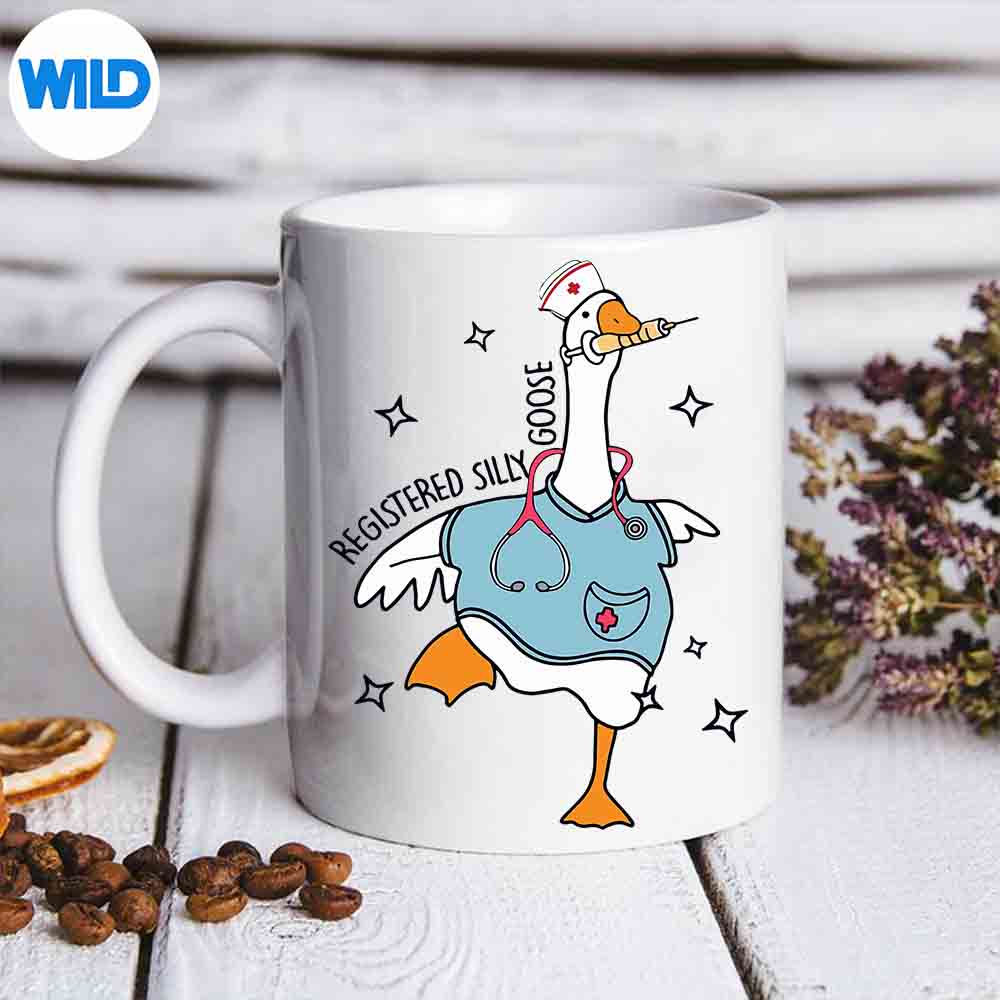 Nurse Registered Silly Goose Nursing School For Nursing Rn Silhouette SVG PNG Cut File