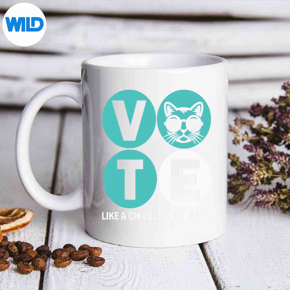 Retro Vote Like A Childless Cat Lady Is Voting Kamala SVG Cut File 6 RetroVoteLikeAChildlessCatLadyIsVotingKamalamug