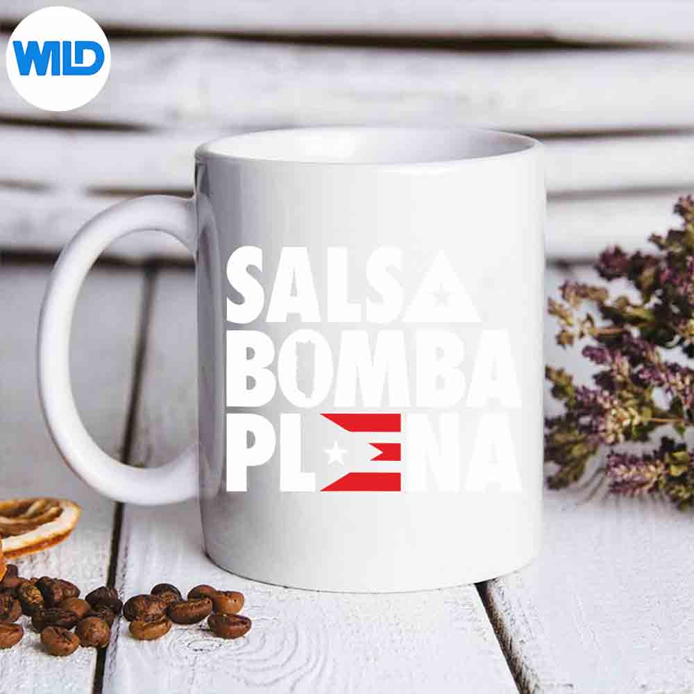 SalsaBombaPlenaBanderaPuertoRicoFlagmug