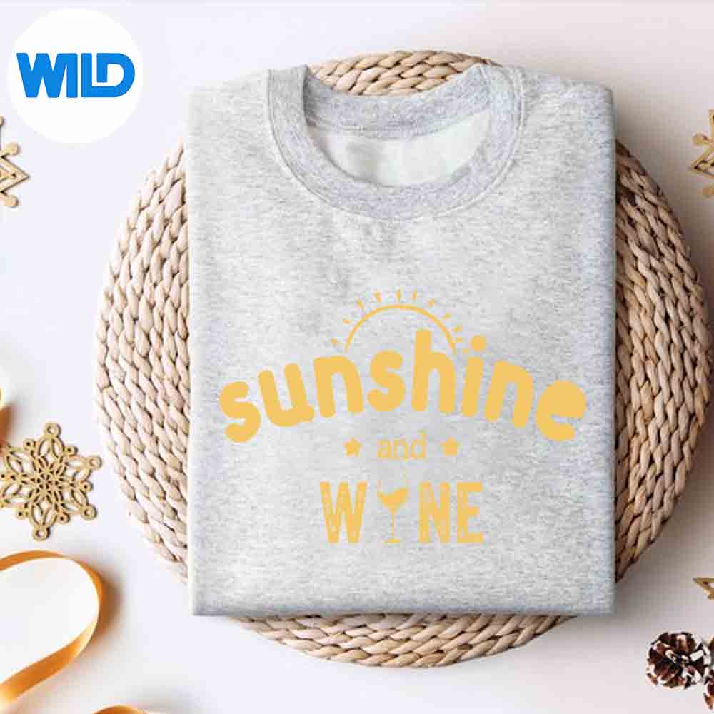 Alternative view of Sunshine And Wine Vintage SVG PNG Digital Download