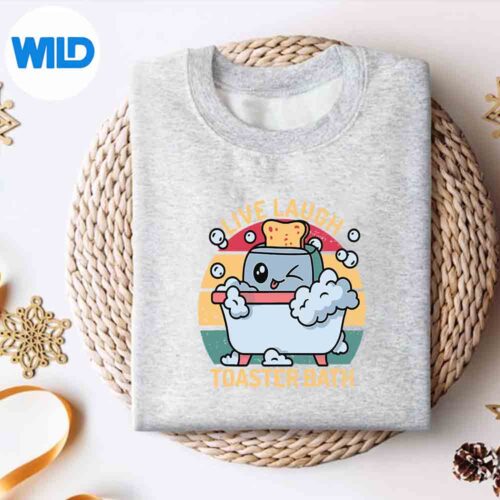 Toaster Bath Retro Live Laugh Toaster Bath SVG PNG Digital Design 4 ToasterBathRetroLiveLaughToasterBathsweater