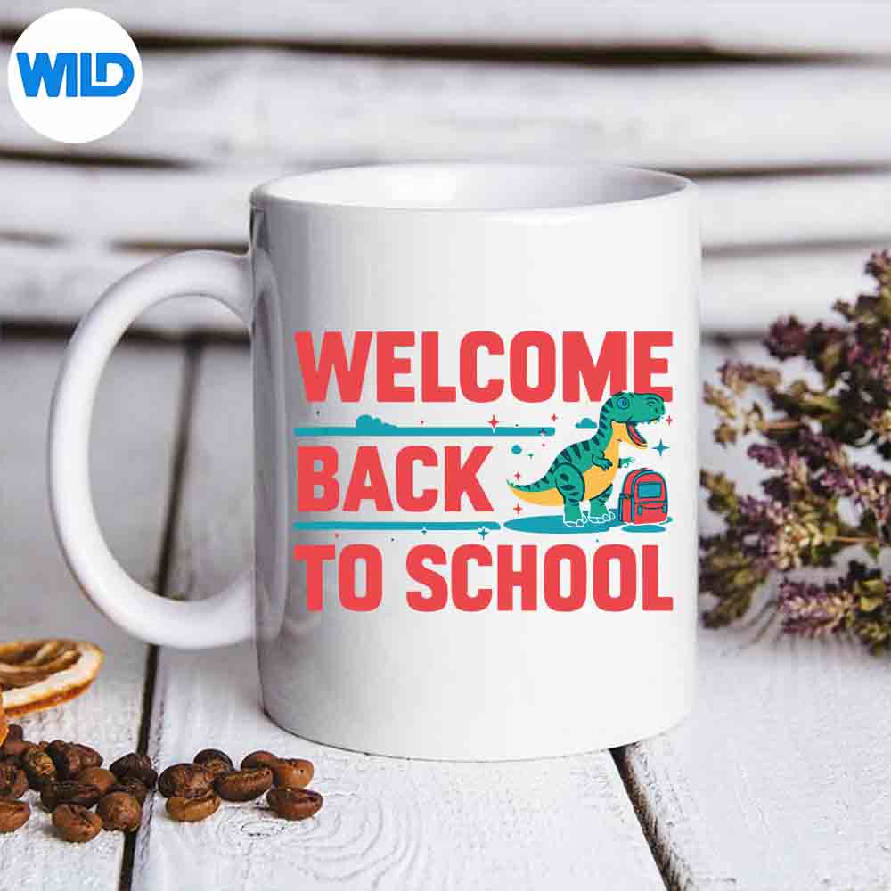 Welcome Back To School Trex First Day Of School Teachers Vector Design