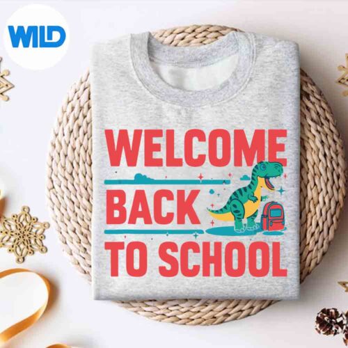 Welcome Back To School Trex First Day Of School Teachers Vector Design 4 WelcomeBackToSchoolTrexFirstDayOfSchoolTeacherssweater