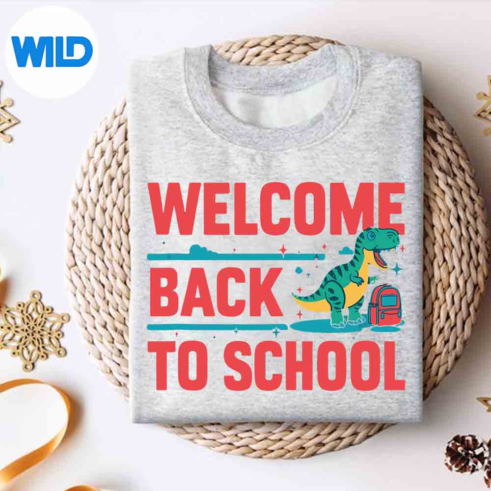 Alternative view of Welcome Back To School Trex First Day Of School Teachers Vector Design
