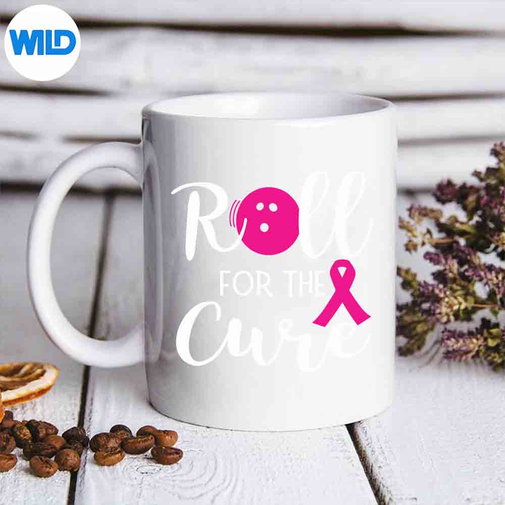 Bowling Breast Cancer Awareness Roll For The Cure For Bowler Design for Cricut