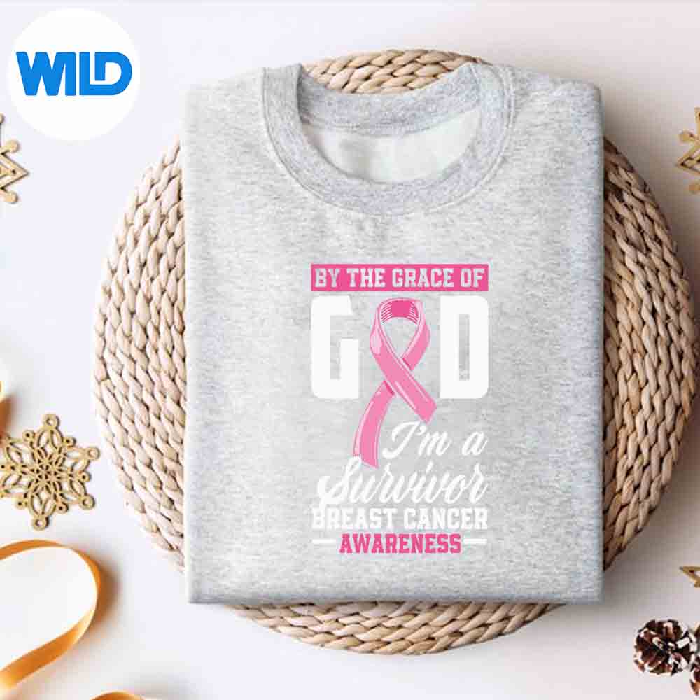 By The Grace God Im A Survivor Breast Cancer Survivor Happy Keen Cut File 2 By The Grace God Im A Survivor Breast Cancer Survivor Happy Keen Cut File - Image 2