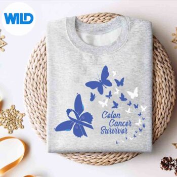 ColonCancerSurvivorAwarenessButterfliessweater