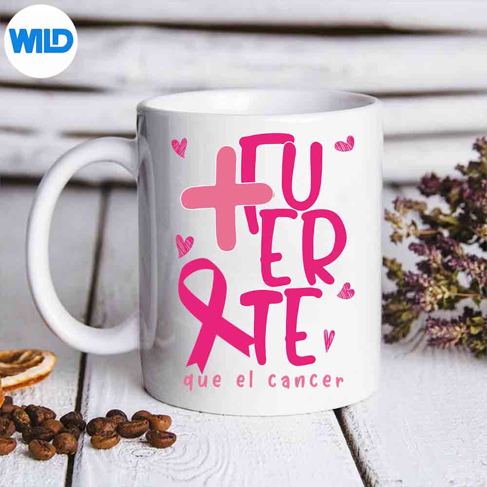 Cute Breast Cancer Support Espanol We Wear Pink Spanish Silhouette SVG PNG Cut File