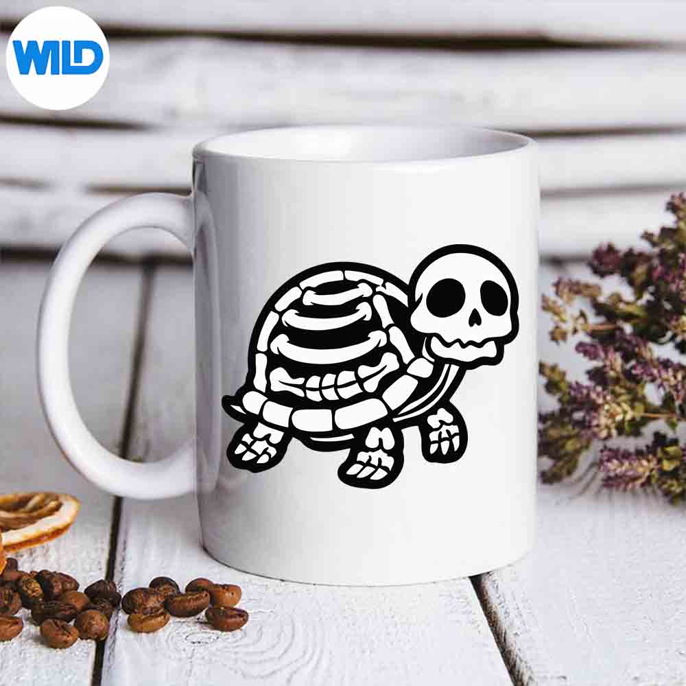 Cute Halloween Turtle Skeleton Tortoise Fossils Archeologist Cut File 6 CuteHalloweenTurtleSkeletonTortoiseFossilsArcheologistmug
