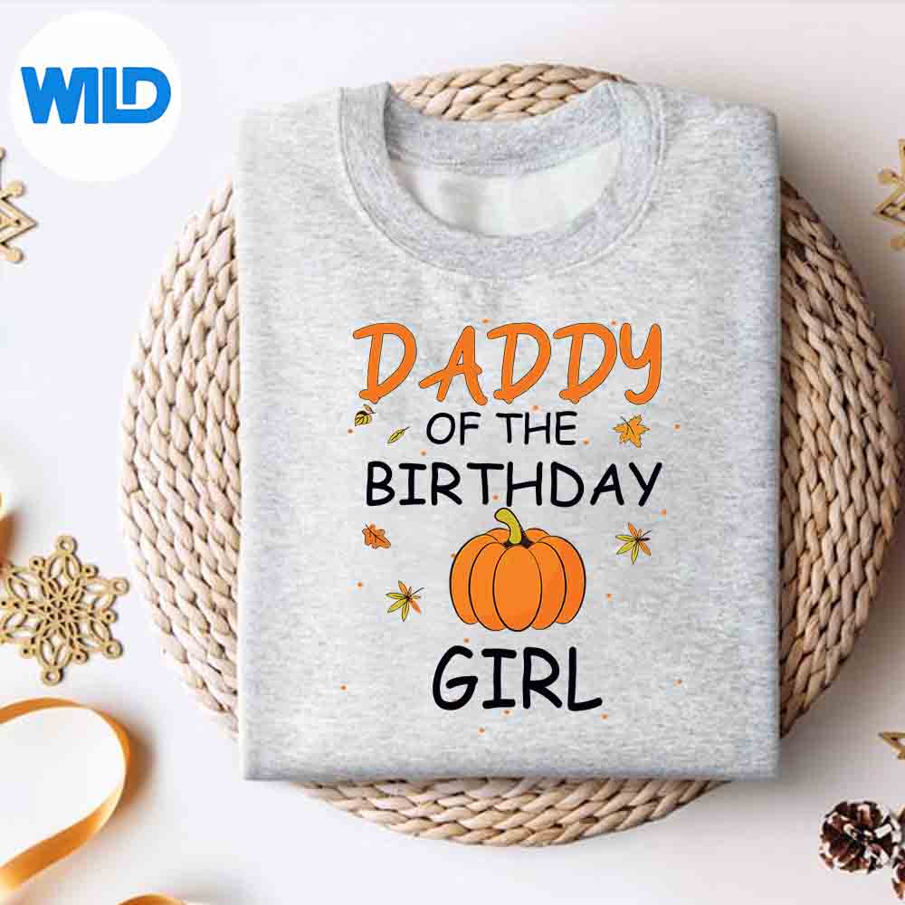 Alternative view of Daddy Of The Girl Pumpkin Family Silhouette SVG PNG Cut File