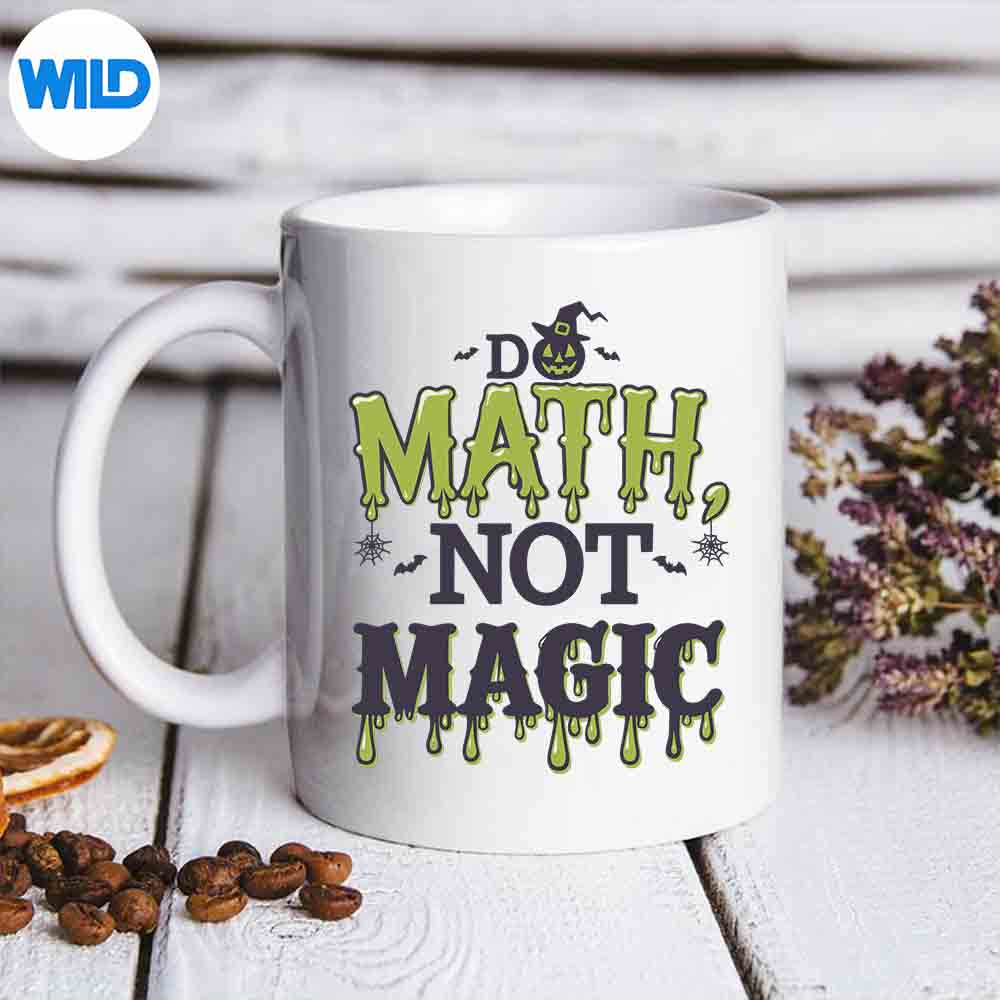 DoMathNotMagicHalloweenTeacherStudentMatchingmug