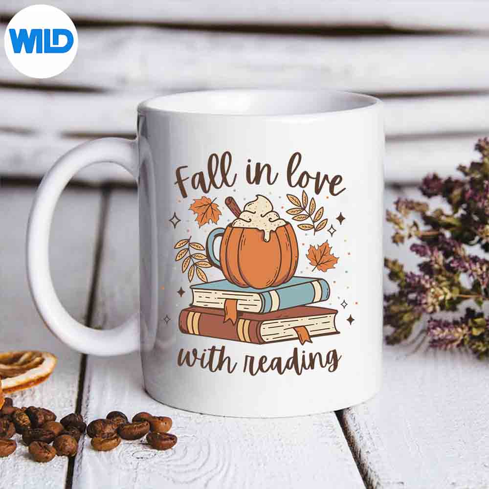 Fall In Love With Reading Autumn Librarian Cute Book Lover Cut File 6 FallInLoveWithReadingAutumnLibrarianCuteBookLovermug