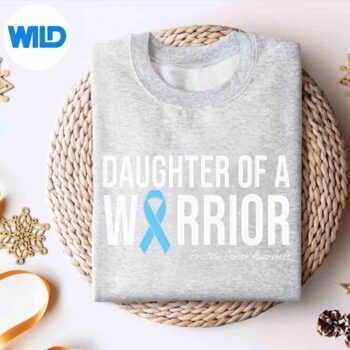Family Prostate Cancer Awareness Light Blue Daughter Warrior SVG Cut File 4 FamilyProstateCancerAwarenessLightBlueDaughterWarriorsweater