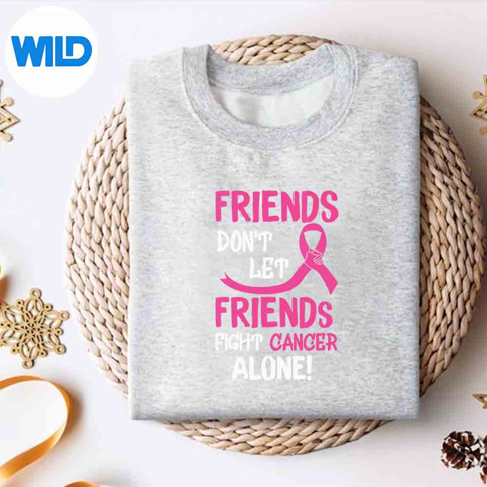 Alternative view of Friends Dont Let Friends Fight Breast Cancer Alone SVG PNG Download