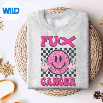 Fuck Cancer Smile Face Cancer Sucks Breast Cancer Awareness SVG PNG Cut File 4 FuckCancerSmileFaceCancerSucksBreastCancerAwarenesssweater