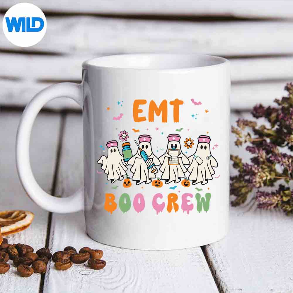Ghost Nurse Halloween Boo Crew Er Nicu Costume Retro Digital Design 7 GhostNurseHalloweenBooCrewErNicuCostumeRetromug