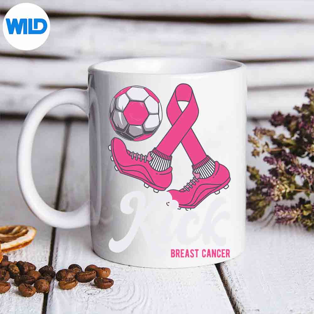 KickBreastCancerAwarenessMonthWarrirorSurvivorSoccermug