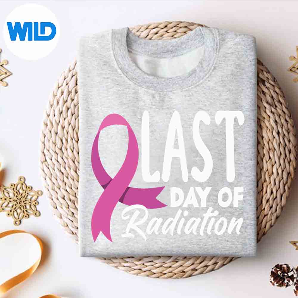 Alternative view of Last Day Of Radiation Breast Cancer Awareness SVG PNG Digital Design