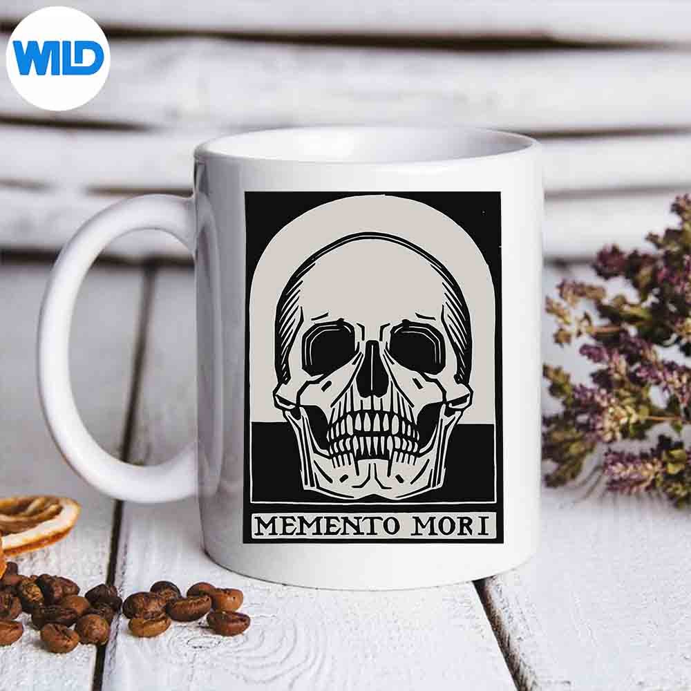 MementoMoriSkullLatinVintagemug