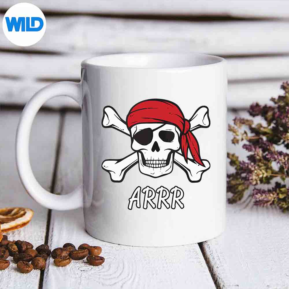 Pirate Or Adults Crossbones And Skull Retro Cute Silhouette SVG PNG Cut File 7 PirateOrAdultsCrossbonesAndSkullRetroCutemug