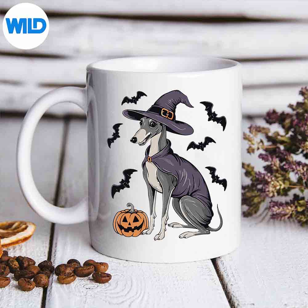 Pumpkin Bat Witch Costume Greyhound Dog Halloween Silhouette SVG PNG 6 PumpkinBatWitchCostumeGreyhoundDogHalloweenmug